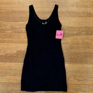 NWT Mambi black tank style mini sheath dress size large L
 b28
